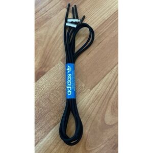Adidas  black shoelaces with silver aglets